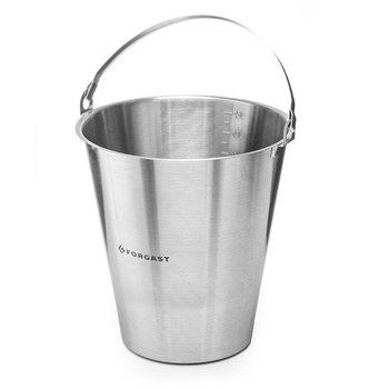 Seau en acier inoxydable sans cerclage 15 l | FORGAST FG06015