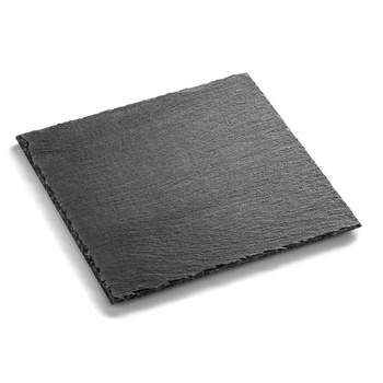 Plateau de présentation pour finger food en ardoise 30x30 cm | FORGAST FG03335