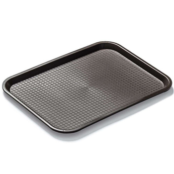 Plateau fast food brun, polypropylène, rectangulaire 40x30 cm | FORGAST FG12526