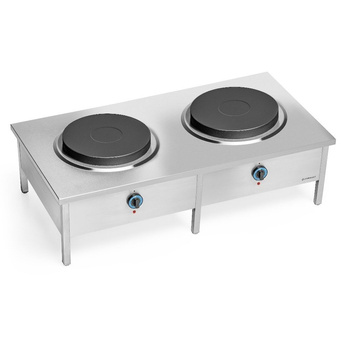 Tabouret gastronomique électrique à 2 plaques, 2x5 kW, 400 V | FORGAST FG09421