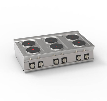 Cuisinière professionnelle électrique 6 plaques réglable Ø 22 cm | TECNOINOX 716004
