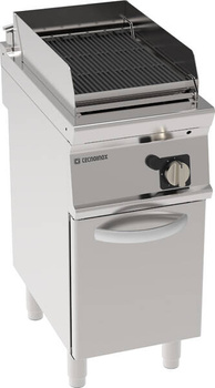 Gril à eau à gaz avec grille en fonte sur base fermée 33x45 cm | TECNOINOX 713049