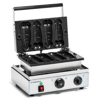 Gaufrier électrique type P pour 4 gaufres, 1,55 kW, 230 V | FORGAST FG09709