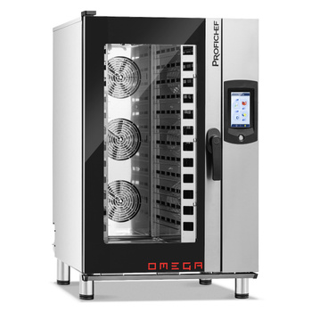 Four mixte électrique à convection-vapeur Omega 12 GN 1/1, panneau tactile, 16,1 kW, 400 V | PROFICHEF PCO211012
