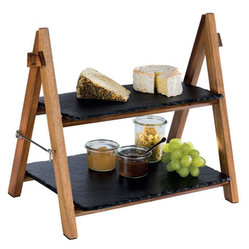 Support en bois pour plateaux en ardoise SLATE | APS 958