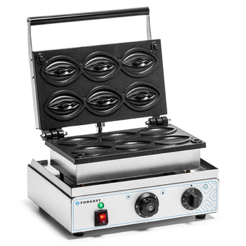 Gaufrier électrique type V pour 6 gaufres, 1,55 kW, 230 V | FORGAST FG09708