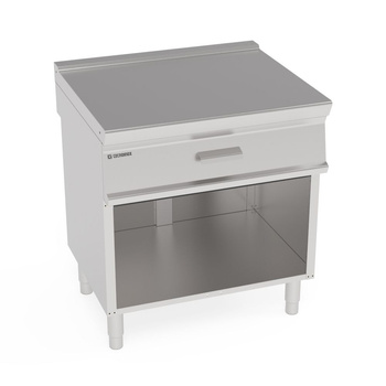 Plan de travail avec tiroir sur base Tecno74 80x70x90 cm | TECNOINOX 796704