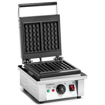 Gaufrier électrique rectangulaire pour 2 gaufres 4x6, 1,75 kW, 230 V | FORGAST FG09713