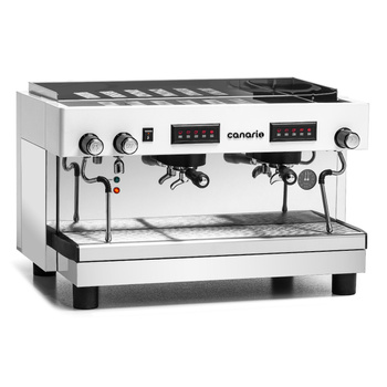 Machine à café expresso 2 groupes à porte-filtre, blanche, 10,5 l, 4,5 kW, 230 V | CANARIO CAFE CC034
