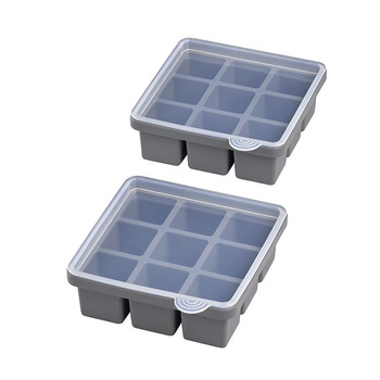 Moule à glaçons en silicone avec couvercle, lot de 2 pièces | APS 36102