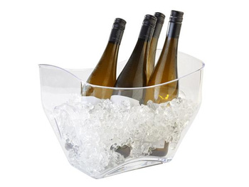 Vasque à vin ou à champagne, avec poignées, résine MS, 31.5x21.5x24.5 cm, 7 l | APS 36087