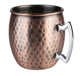 Tasse pour MOSCOW MULE, lot de 2 pièces, cuivre antique martelé, diamètre 9 cm, 500 ml | APS 93367