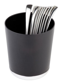Porte-couverts, BASE CHROME, noir, 13x15,5 cm | APS 20