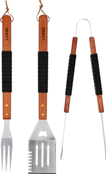 Set de barbecue en acier inoxydable 3 pièces | LUND 99845