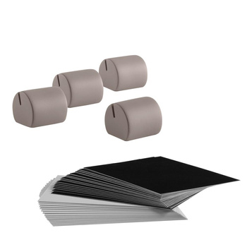 Porte-cartes, ensemble - 4 porte-cartes et 30 cartes d’étiquetage, 3x3x3 cm | APS 71492