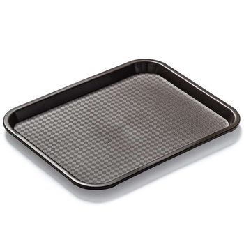 Plateau fast food marron, polypropylène, 35x25 cm, rectangulaire | FORGAST FG12506