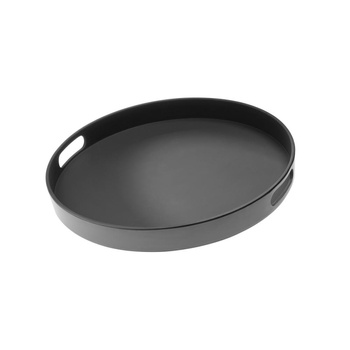 Plateau BISTRO antidérapant, noir, diamètre 35,5 cm | APS 84045