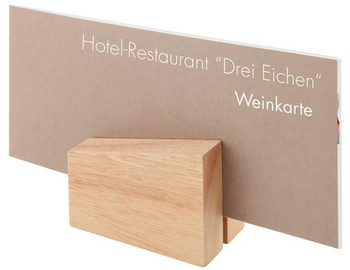 Support pour cartes, 2 pièces, bois, 8.5x6.5x5 cm | APS 23