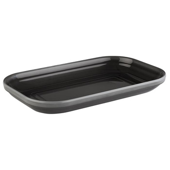 Plateau EMMA GN 1/4 en mélamine, gris, 26,5x16,2x3 cm | APS 85120