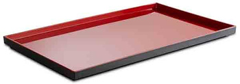 Plateau ASIA PLUS GN 1/1 en mélamine, rouge et noir, 53x32,5x3 cm | APS 15455
