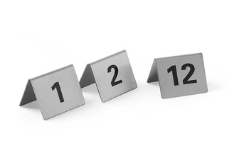 Plaque d'information avec numéro 1-12 | HENDI 663844