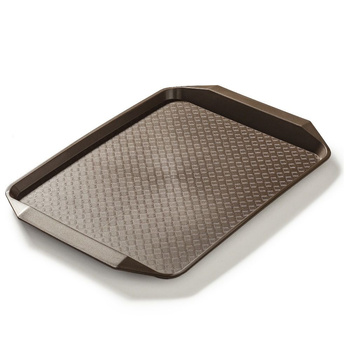 Plateau rectangulaire en polypropylène, marron, 43x30,5 cm, rectangulaire | FORGAST FG12530