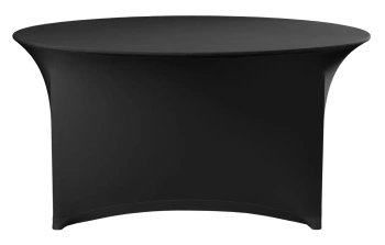 Nappe ronde, noire, diamètre 150 cm, hauteur 76 cm | HENDI 814529