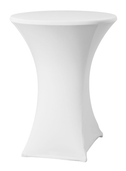 Housse pour table ronde SYMPOSIUM blanche | HENDI 813157