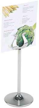 Présentoir pour cartes de banquet, acier inoxydable, 7,5x7,5x29 cm | APS 71461