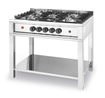Cuisinière gastronomique à gaz 5 brûleurs, 14,3 kW | HENDI 225806