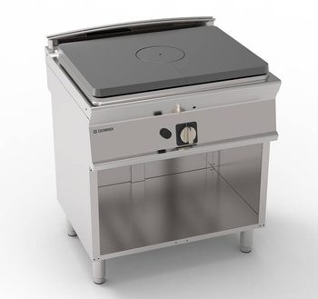 Cuisinière gastronomique à gaz avec plaque solid top et base ouverte | TECNOINOX 713030