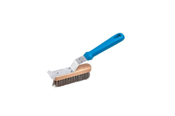 Brosse pour grill avec poils en acier inoxydable et grattoir | GI.METAL AC-SPGT2