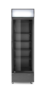 Réfrigérateur à boissons 1 porte avec panneau éclairé, 254 L, acier laqué noir | ARKTIC 236932