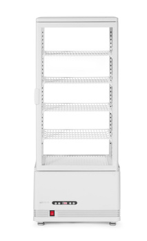 Vitrine réfrigérée 98 l, blanche, LED, dégivrage automatique | HENDI 233665