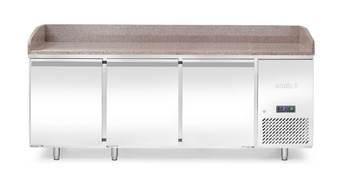 Table réfrigéré 3-portes pour pizza, 375 l, statique, 201x80x87.5 cm | ARKTIC 220252