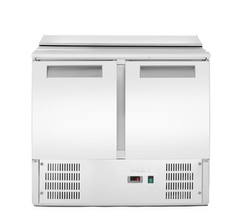 Table réfrigérée à salades 2-portes avec couvercle rabattable, 247 l, 90x70x86 cm, 145 W | ARKTIC 236161
