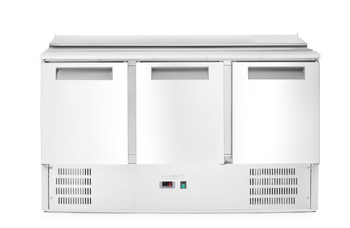 Table réfrigéré pour salades 3-portes, 368 l, acier inoxydable, 136,5x70x86 cm | ARKTIC 236178