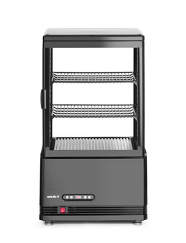 Vitrine réfrigérée 58 l, noire, LED, dégivrage automatique | HENDI 233627