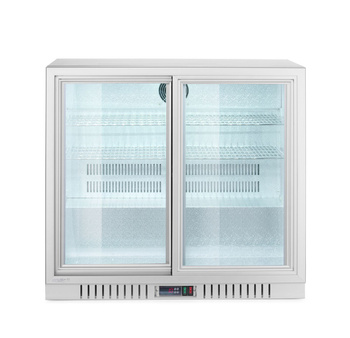 Réfrigérateur à boissons 2-portes, portes coulissantes, 150 L, aluminium, argenté | ARKTIC 236918