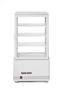 Vitrine réfrigérée posable 68 L, blanche, LED, acier inoxydable, 230 V | ARKTIC 233634