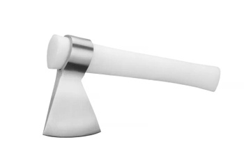 Hachoir de boucher avec manche blanc lg. 25 cm | HENDI 843383