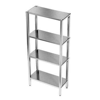 Étagère en acier inoxydable à 4 niveaux 120x60x180 cm | FORGAST