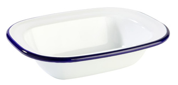 Bol ENAMELWARE, émaillé, blanc avec finition bleue, 16x12x3.5 cm, 350 ml | APS 40667