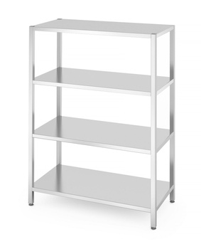 Étagère de stockage en acier inoxydable à visser 4 étagères 120x60 cm | HENDI 812563