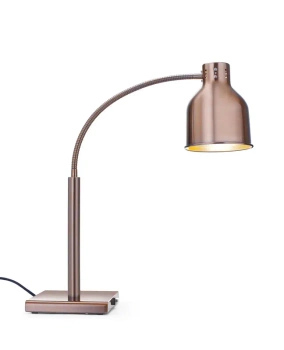 Lampe chauffante pour plats, flexible, cuivrée, 220-240 V/250 W, 26,8x20,3x66 cm | HENDI 273753
