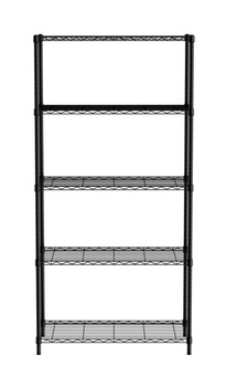 Étagère de stockage chromée noire à 5 étagères | HENDI 812990
