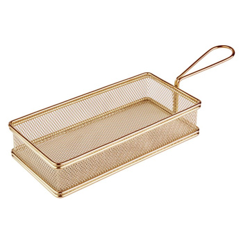 Panier de service SNACKHOLDER, couleur dorée, 21,5x10x4,5 cm | APS 40612