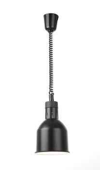 Lampe de réchauffage de plats cylindrique, noire, 0,25 kW | HENDI 273852