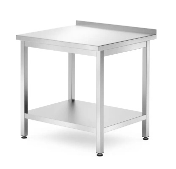 Table de travail adossée avec étagère, 80x70x85 cm | HENDI 812716