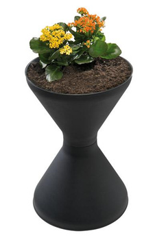 Cendrier sur pied DIABOLO, mélamine, noir, 40.5x64.5 cm | APS 574